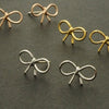 Unique Tiny Knot Ribbon Pendientes Fine Jewelry