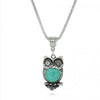 Retro pendant Choker Necklace Turquoise Silver Plated Owl Necklaces