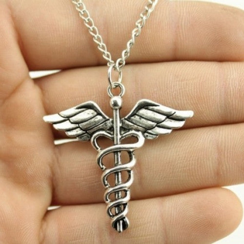 Medical cane pendant necklace